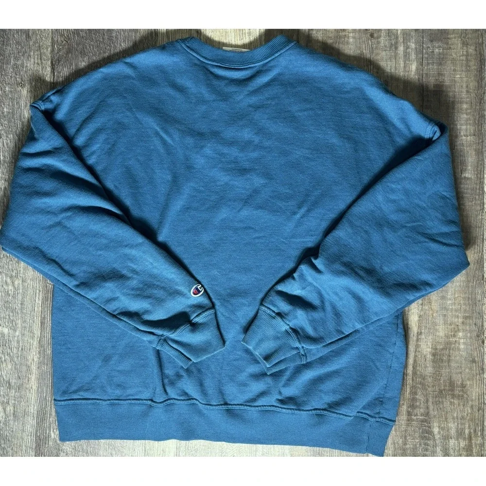 Champion Authentic Activewear Vintage Teal Mens XL Saeatshirt - Picture 8 of 8